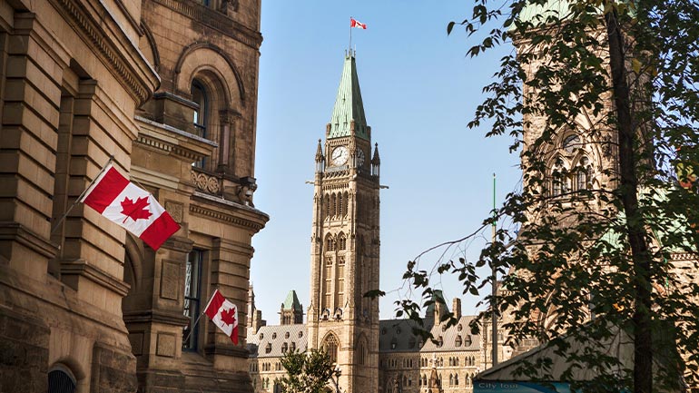 The Canadian Parliament buildings